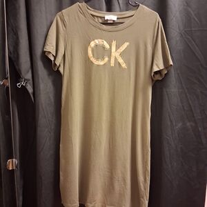 Calvin Klein Olive Green Women's Casual Dress